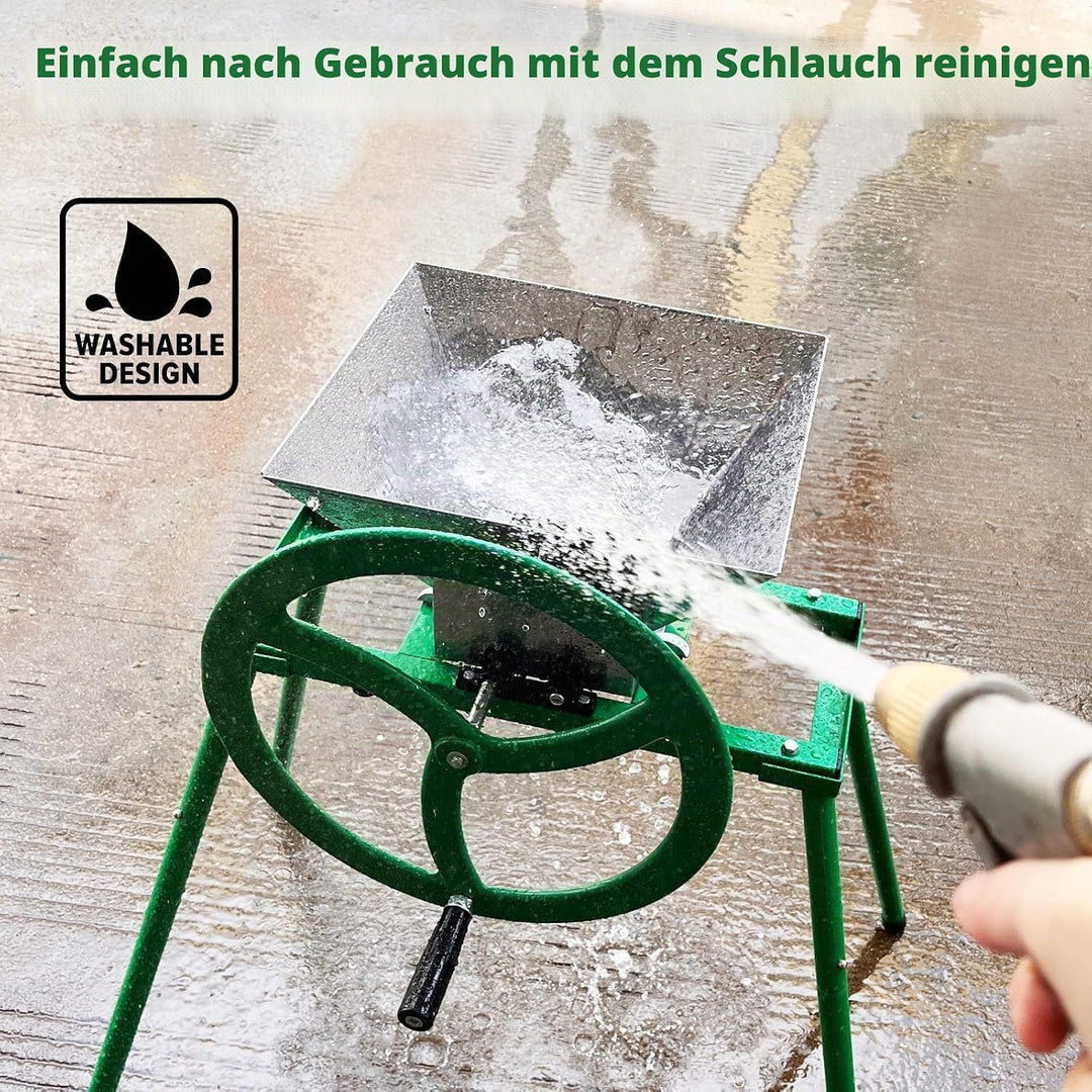SQUEEZE master 7L Obstmühle Mit Ständer Obstmuser Obsthäcksler Beerenmühle mit Handkurbel mit Edelst