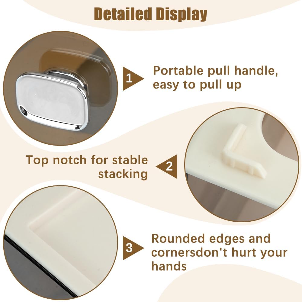 2 PCS Schreibtisch Schubladenbox mit 2 Schubladen, Stapelbarer A4 Papier Büro Organizer Drawer mit E