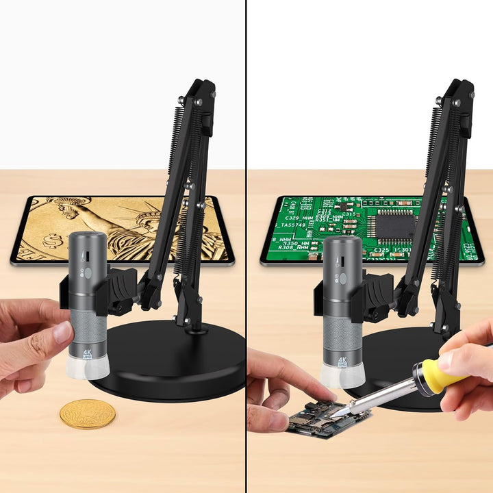 WiFi-Digitalmikroskop für iPhone, Android-Handys sowie Windows, Mac, Linux und Chrome, HD 3840x2160p