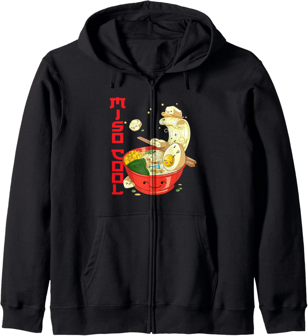 Niedliche Japanische Miso Cool Suppe Kapuzenjacke