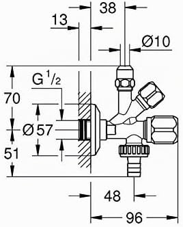 GROHE Original WAS - Kombi-Eckventil (mit selbstdichtendem Anschlussgewinde, Wandanschluss, mit Schl