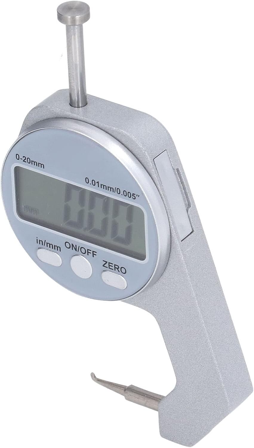 Dickenmesser, EVTSCAN Dickenmesser 0-20 mm Bereich Digitalanzeige Mini-Dickenmesser mit kleiner gebo