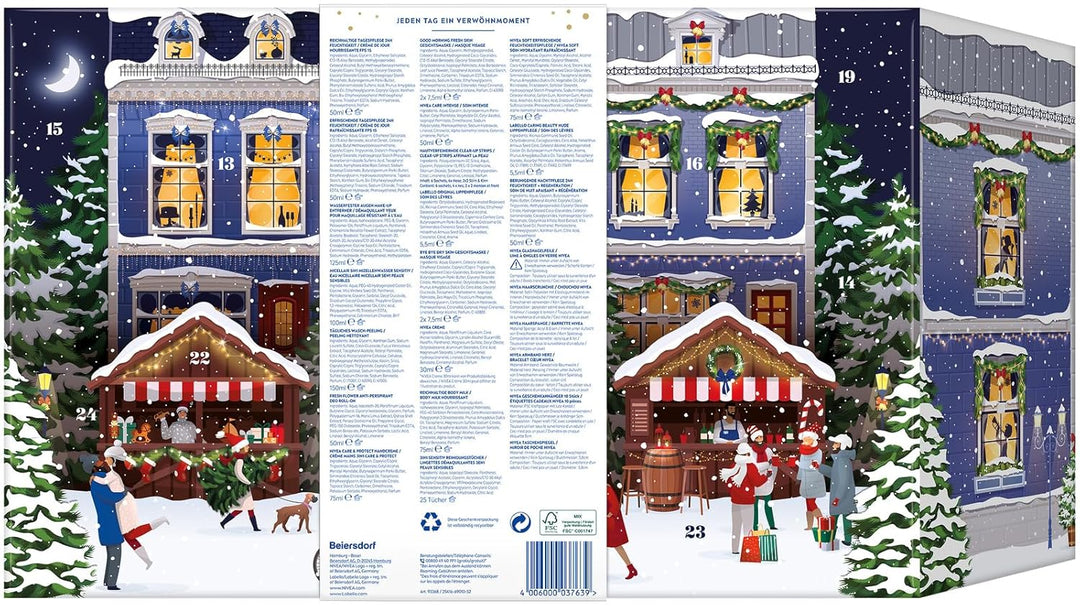 NIVEA Adventskalender 2022 für 24 einzigartige Verwöhnmomente, Weihnachtskalender mit ausgewählten P