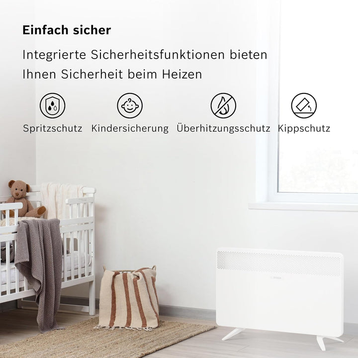 Bosch Heat Convector 4000-20 - Elektrischer Konvektor für Räume bis zu 20 m² - Individuell Einstellb