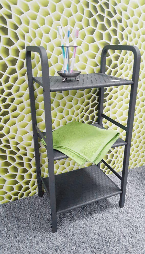 HAKU Möbel Regal, Metall, grau, B 40 x T 28 x H 81 cm 40 x 28 x 81 cm, 40 x 28 x 81 cm