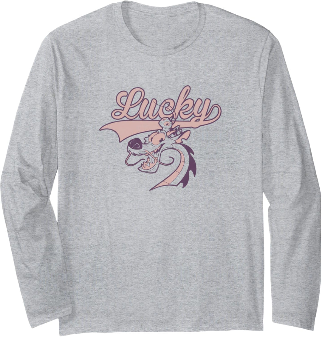 Disney Mulan Mushu And Cri-Kee Lucky Portrait Langarmshirt
