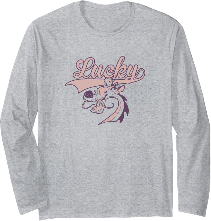 Disney Mulan Mushu And Cri-Kee Lucky Portrait Langarmshirt