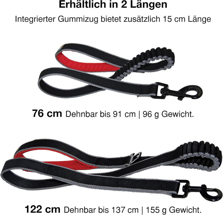 Kurgo Rückfedernde Leine Wander- und Laufleine, Gepolsterter, atmungsaktiver Netzgewebe-Griff, 122-1