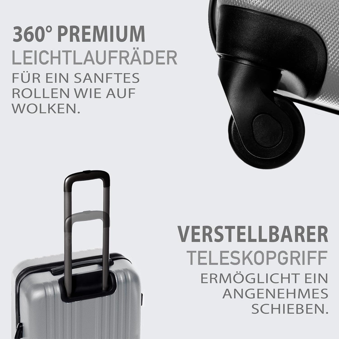 FERGÉ Kofferset 3 teilig Hartschale Marseille Reisekoffer Trolley-Set (Handgepäck, L, XL) 3er Set Ha