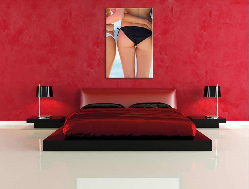 Sexy Girl Bikini, Format: 100x70 auf Leinwand, XXL riesige Bilder fertig gerahmt mit Keilrahmen, Kun