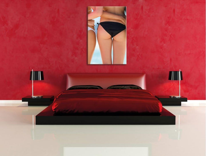 Sexy Girl Bikini, Format: 100x70 auf Leinwand, XXL riesige Bilder fertig gerahmt mit Keilrahmen, Kun