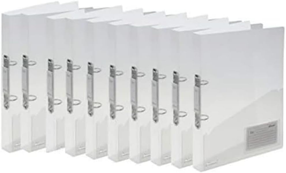 Rexel AZ2102045 Ice A4 25 mm Ringbuch mit 2-Ring-Reissmechanik, klar 10er-Pack, 10er-Pack
