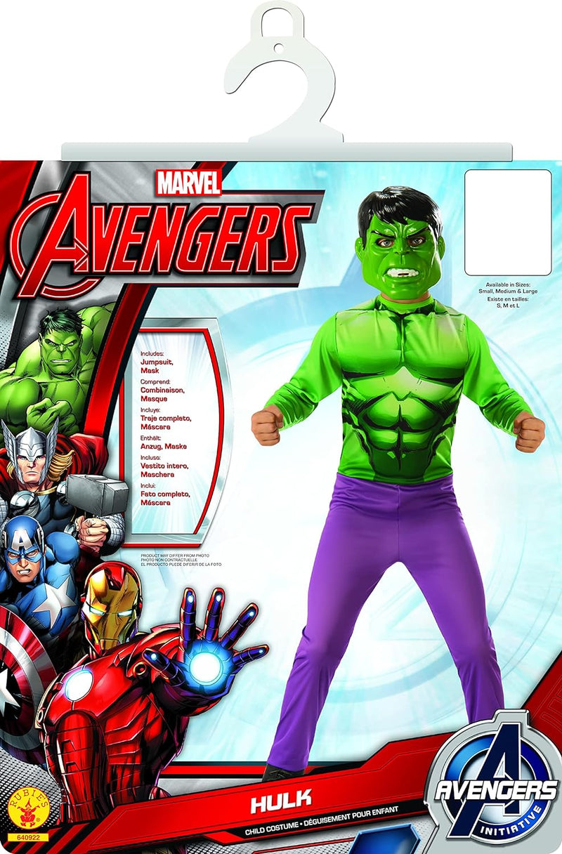 Rubies Costume Co I-640922M Hulk The Avengers Kostüm, Jungen, grün, M-5 à 6 ans-105 à 116 cm M - 5 à