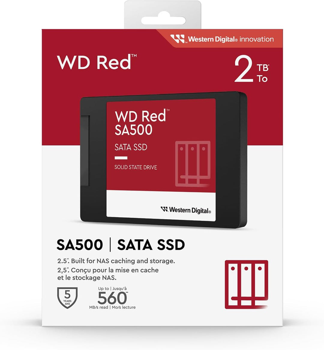 WD Red interne Festplatte 2 TB (3,5 Zoll, NAS Festplatte, 5.400U/min, SATA 6 Gbit/s, NASware-Technol