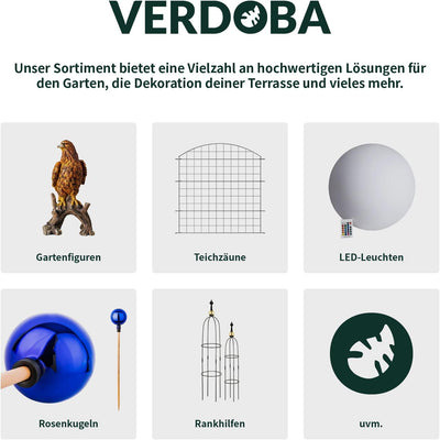 VERDOBA Obelisk Rankhilfe Metall - 2er-Set Rankenhilfe für Pflanzen - freistehende Rankhilfe Gitter