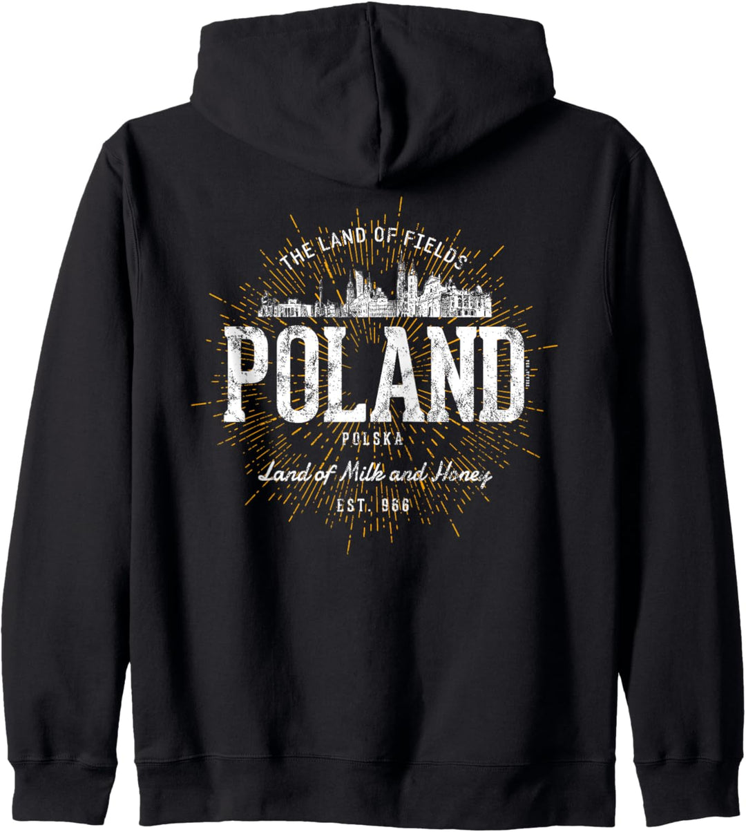 Poland Vintage Stil Retro Polen Kapuzenjacke