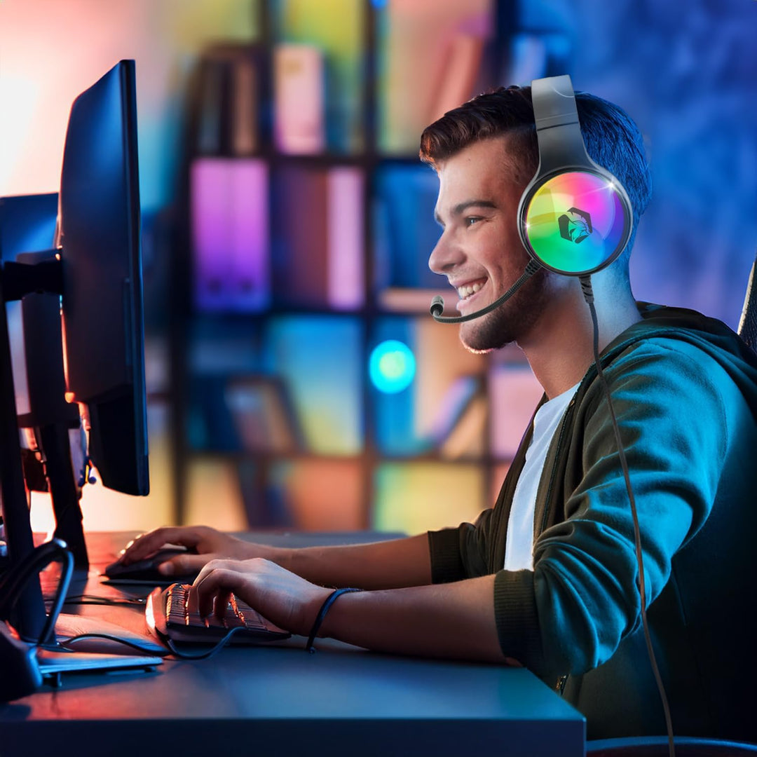 EMPIRE GAMING - Icarus S16 Gamer Kopfhörer RGB für PS5, PS4, Xbox One/Serie, PC, Mac, Smartphones, T
