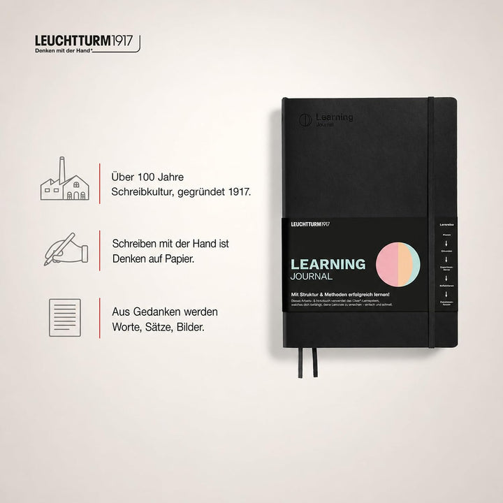 LEUCHTTURM1917 367496 Learning Journal Composition (B5), Flexcover, Schwarz, Deutsch Deutsch Schwarz