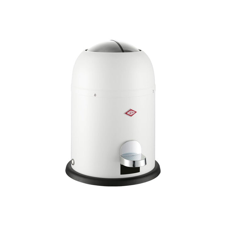 WESCO Mini Master Kosmetikeimer in der Farbe weiss matt, pulverbeschichtetes Stahlblech, 6 Liter Vol