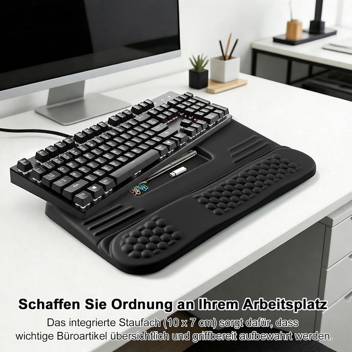 LIMOUS Handballenauflage Tastatur– 2-in-1 Memory-Schaum- Ergonomische Tastaturauflage,Handgelenkentl