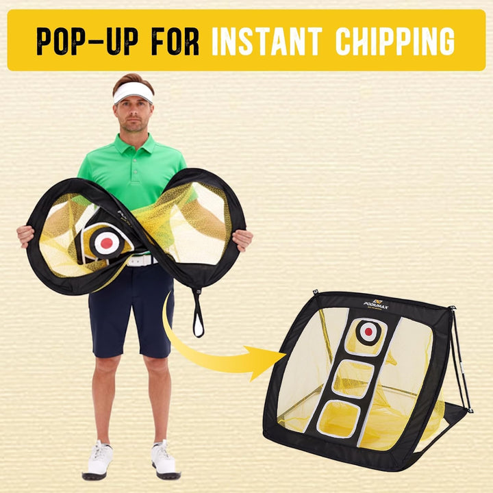 PodiuMax Golf Netz, 3x2.1M / 60x50x64CM Einfach Aufzubauendes Golfnetz Übungsnetz für Outdoor Indoor