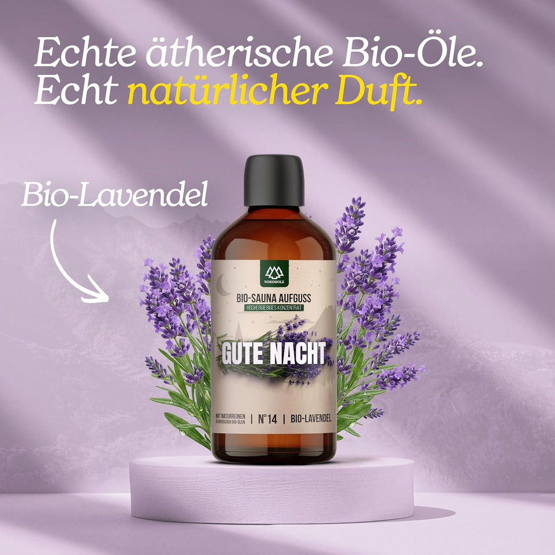 NORDHOLZ® Saunaaufguss BIO [NATURREINE ÄTHERISCHE BIO-ÖLE] Sauna Aufgussmittel 