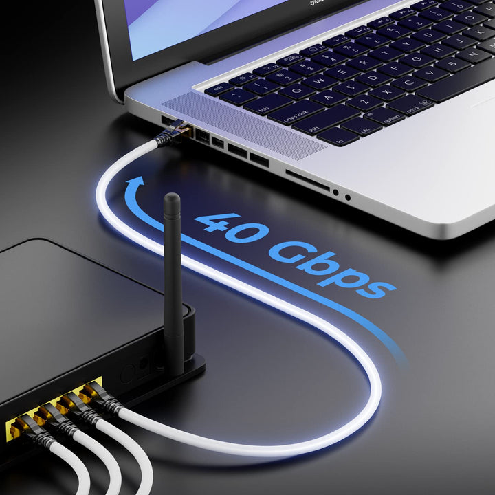deleyCON 5x 1m CAT8.1 Patchkabel Netzwerkkabel Datenkabel S/FTP PIMF 2000 MHz 40 Gbit RJ45 LAN DSL K