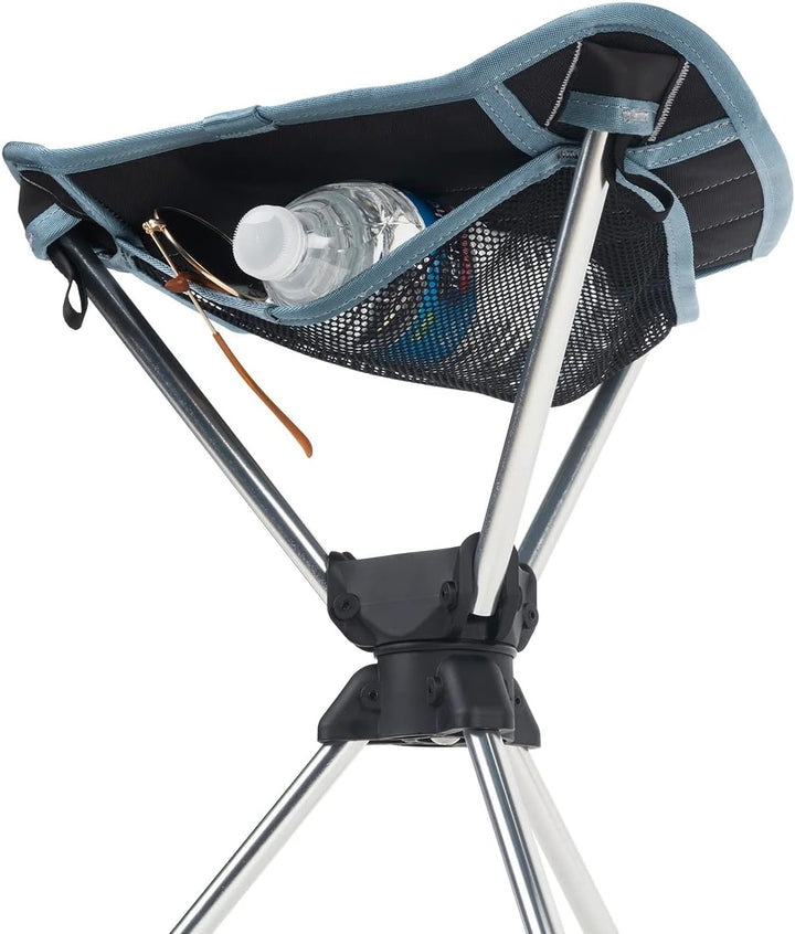 GRAND TRUNK Kompass 360° Campinghocker, Aluminium, Schwarz (Black 19-3911tcx), Normal Schwarz (Black