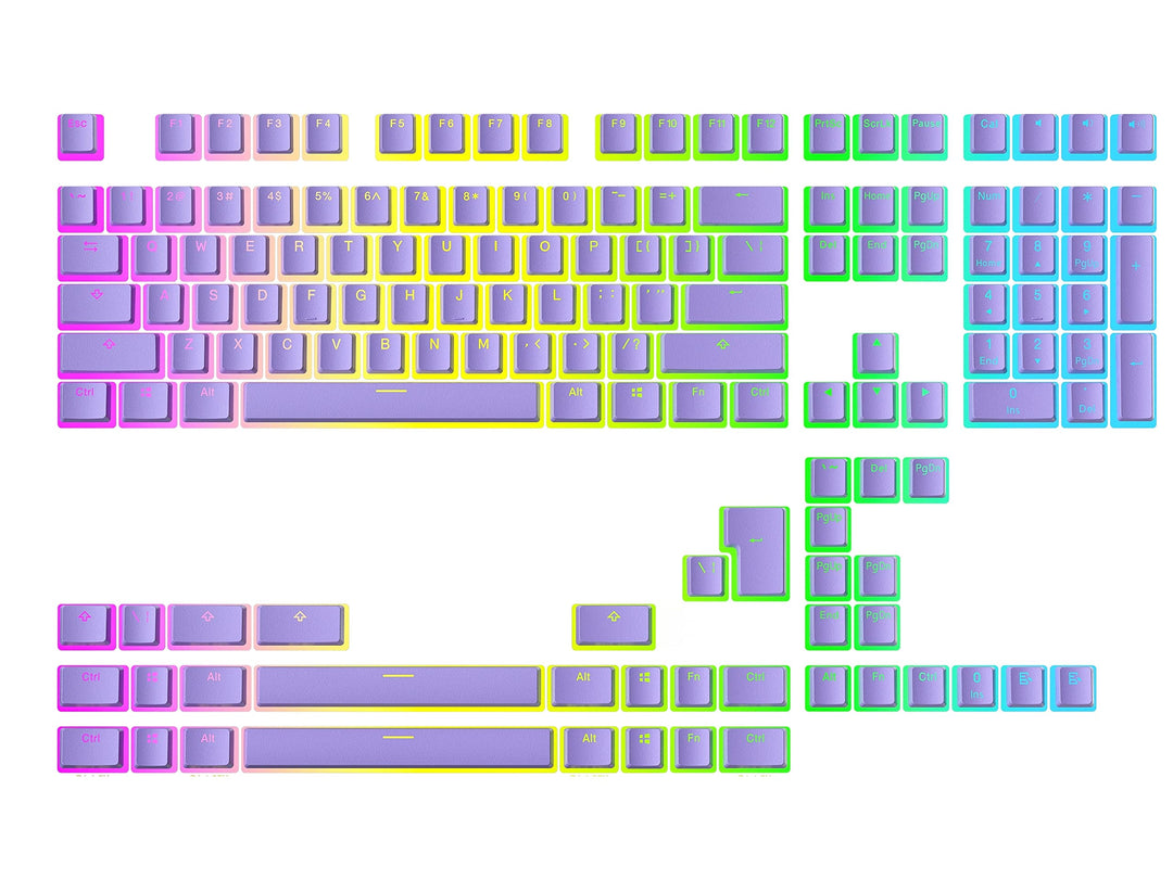 Ranked Pudding v2 PBT-Tastenkappen | 145 Double Shot Transluzent ANSI US- und ISO-Layout | OEM-Profi