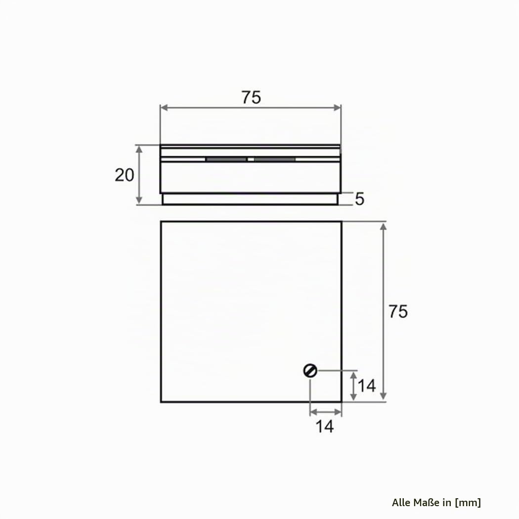 iOVEO 051RF02200 - Raumfühler, Sensor: PT1000, Temperaturfühler, Innenraum, mit Gehäuse Single, Sing