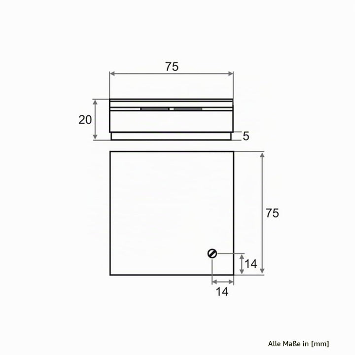 iOVEO 051RF02200 - Raumfühler, Sensor: PT1000, Temperaturfühler, Innenraum, mit Gehäuse Single, Sing