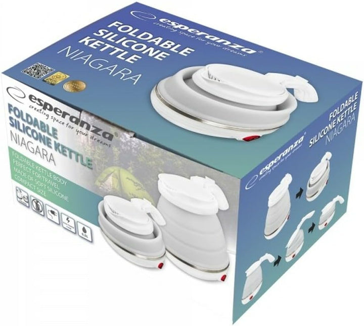 Esperanza EKK023 Hoffnung Elektrischer Wasserkocher faltbar Silikon Niagara 0,5 l elektrikkocher, bu