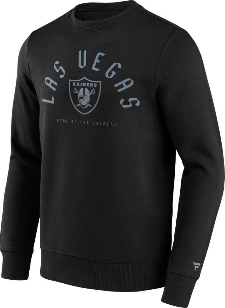 Las Vegas Raiders NFL ** College Stamp Crew ** Sweatshirt Pullover schwarz L Schwarz, L Schwarz