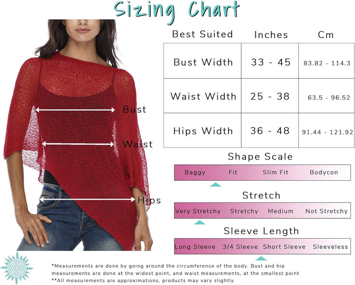 SHU-SHI - Damen Poncho-Top - transparent - leichtes Strickmaterial Cremiges Gelb, Cremiges Gelb