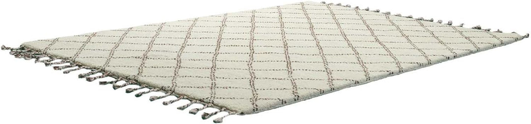 Original marokkanischer Berber Teppich aus 100% nachhaltiger Schurwolle (Wollsiegel); handgeknüpft,
