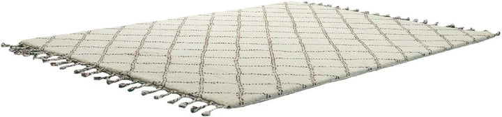 Original marokkanischer Berber Teppich aus 100% nachhaltiger Schurwolle (Wollsiegel); handgeknüpft,