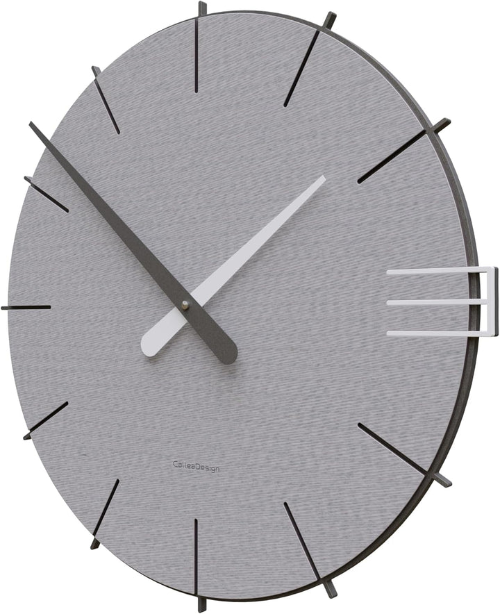 CalleaDesign 42 cm Mike Wanduhr (Nadelstreifen) Gips, Gips
