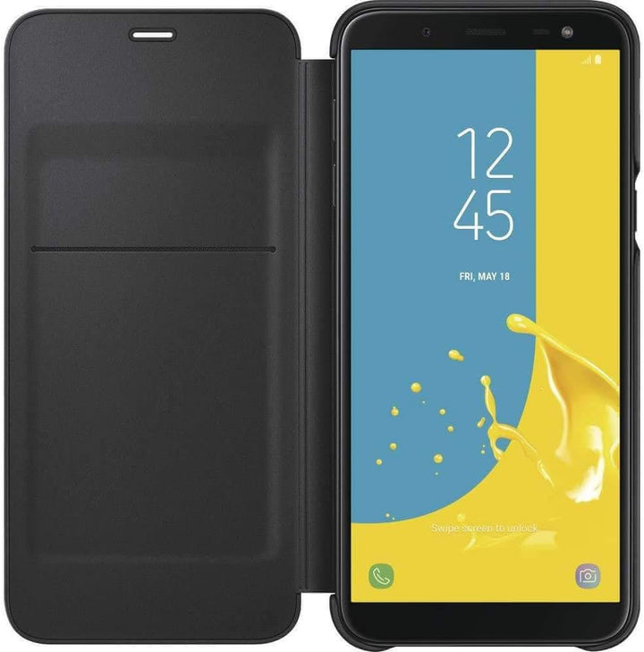 Samsung EF-WJ600 Wallet Cover für Galaxy J6 Schwarz