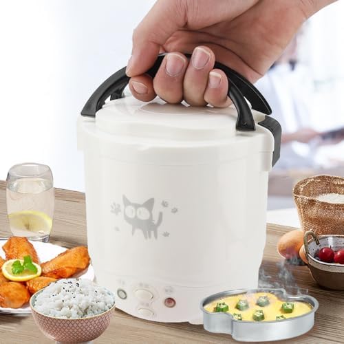USB-Reiskocher, Tragbarer Mini-Reiskocher, Dampfgarer, 12 V, 100 W, 1 L, Antihaftbeschichtet, Elektr