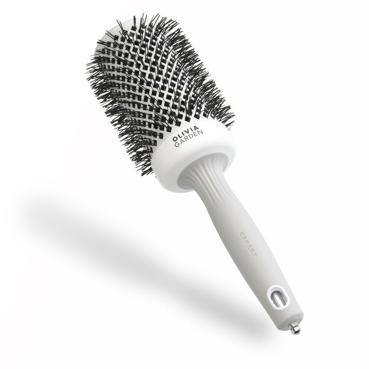 Olivia Garden - Expert Blowout Shine Haarbürste, Weiss und Grau, 55, 55