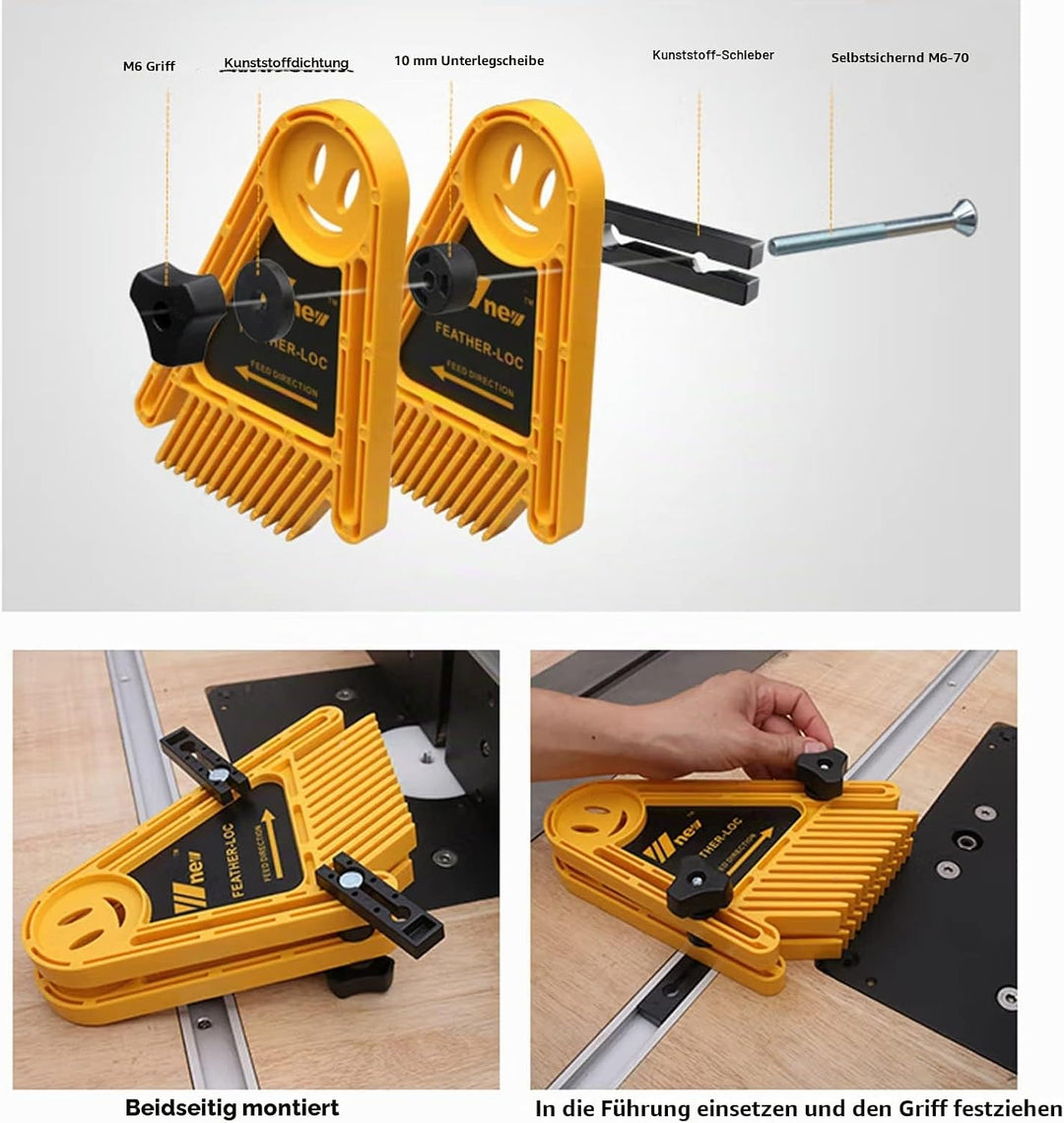 Nachar Doppel Federbrettern, Tischsägen-Federbrett- Feder Loc Board Set, Featherboard Tischsäge Push