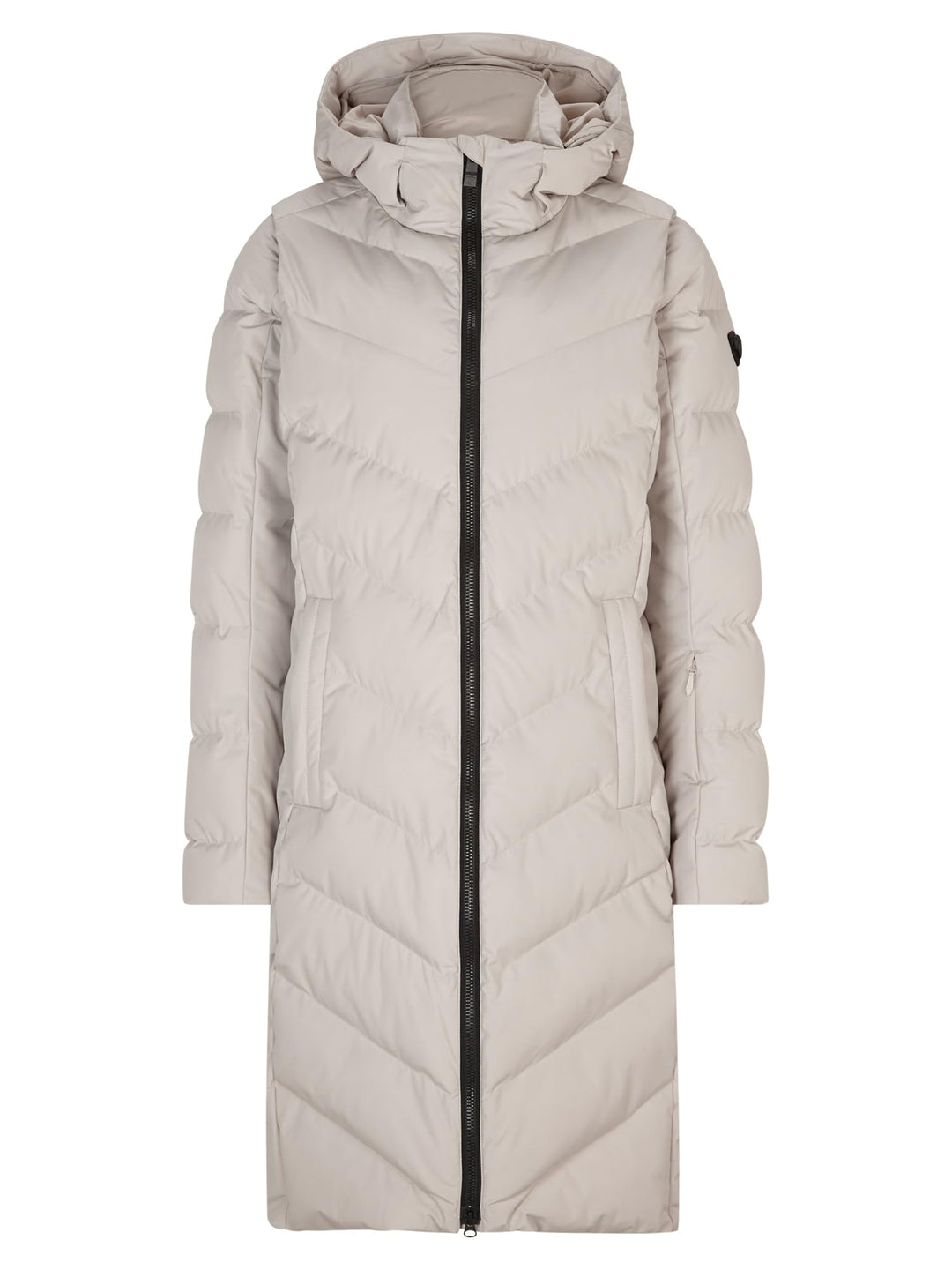 Ziener Damen Telse Winter-Mantel | warm, atmungsaktiv, wasserdicht, knielang (1er Pack) 44 Tall silv