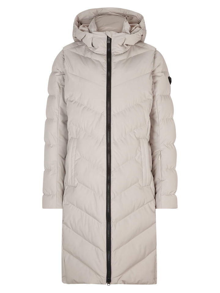 Ziener Damen Telse Winter-Mantel | warm, atmungsaktiv, wasserdicht, knielang (1er Pack) 44 Tall silv