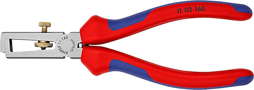 Knipex Abisolierzange mit Öffnungsfeder, universal schwarz atramentiert, mit Mehrkomponenten-Hüllen