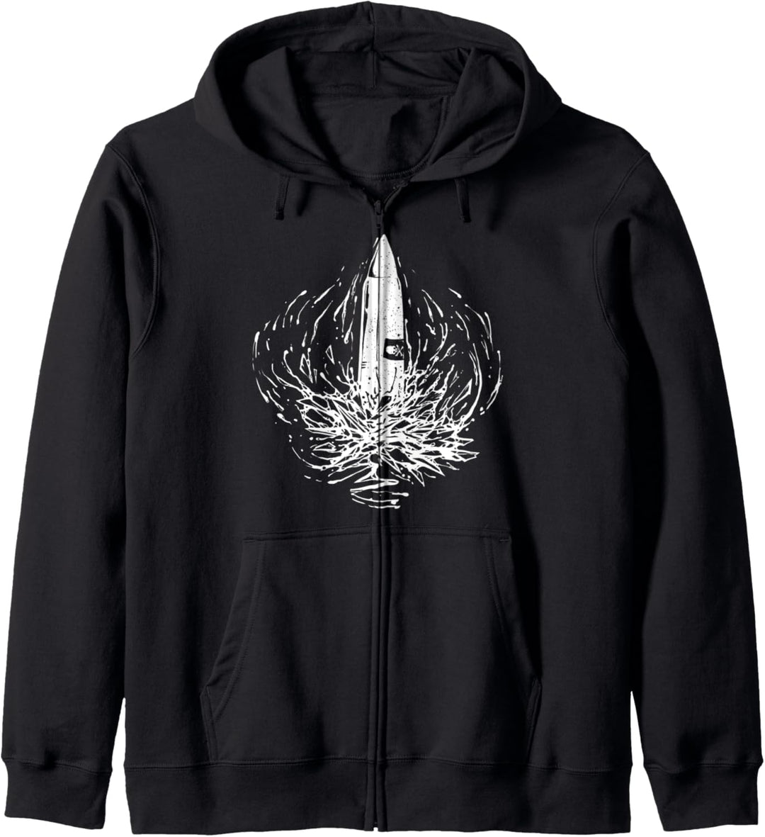Gothic Bullet Horror Occult Skull And Bones (White) Kapuzenjacke