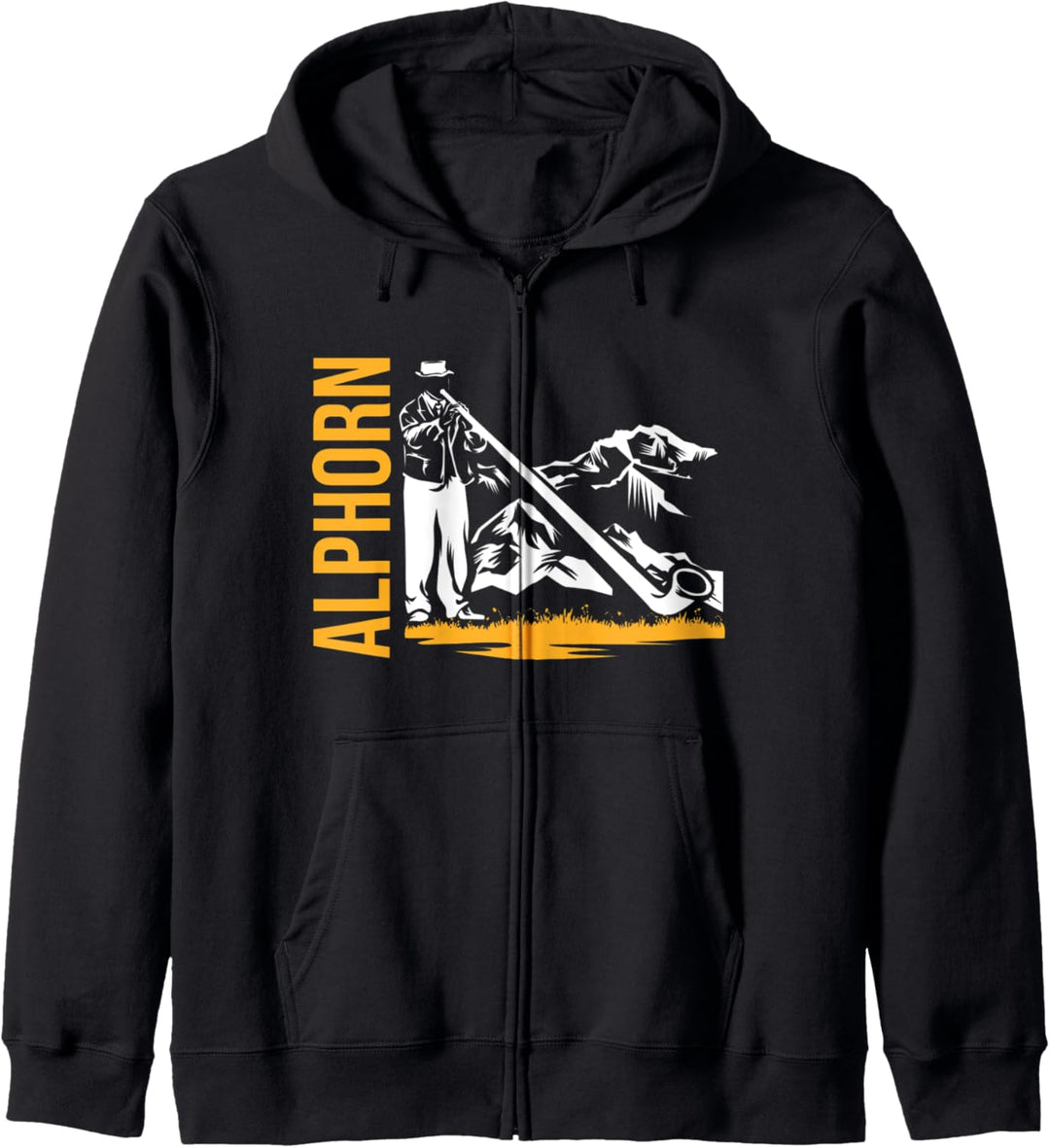 Alphorn Naturhorn Schweiz Kapuzenjacke