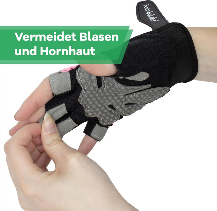 NetroxSports - atmungsaktive Sporthandschuhe mit extra Grip - Krafttraining, Fahrrad fahren Fitness