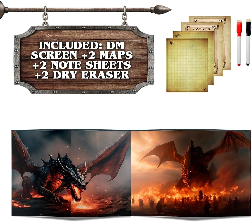 Power Beast Dungeon, DM Screen, Spielleiterschirm Dungeons and Dragons, D&D Master Screen, Dungeon M