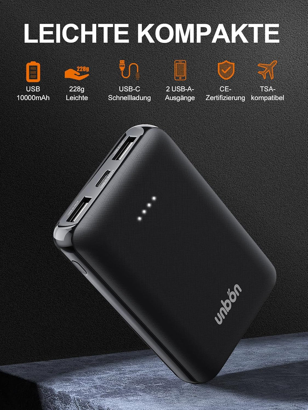 UNBON Beheizbare Weste, Heizweste Herren, Beheizbare Jacke mit Powerbank 10000mAh USB, Beheizte West