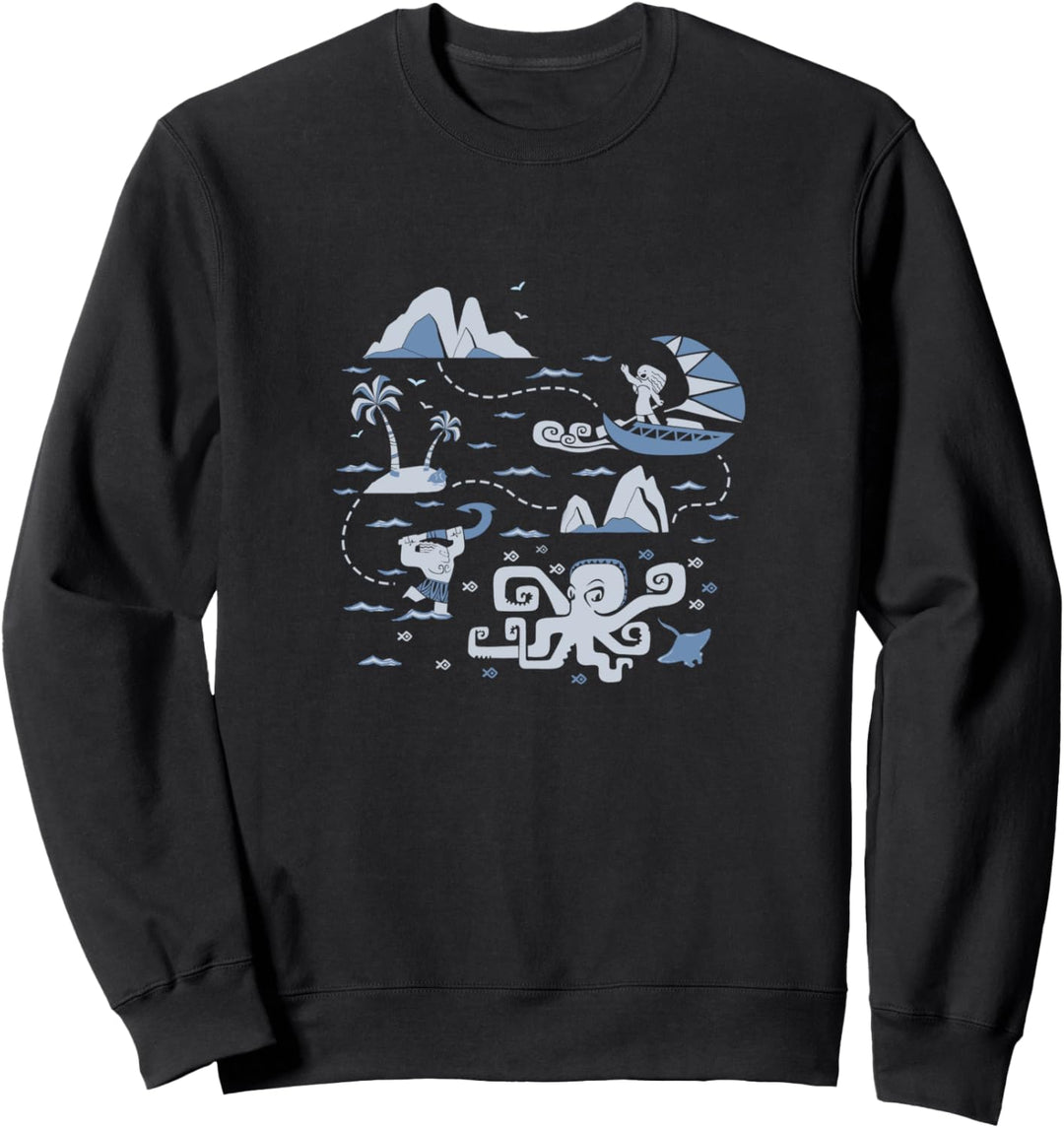 Disney Moana Voyage Collage Sweatshirt
